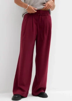 Damen bonprix Bekleidung·Kleider|Hosen|Bundfaltenhose mit Bindeband