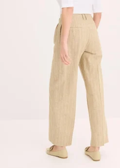 Hot Bundfaltenhose mit Leinenanteil Damen Bekleidung·Kleider|Hosen