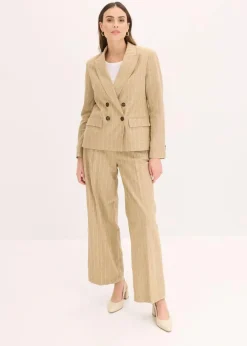 Hot Bundfaltenhose mit Leinenanteil Damen Bekleidung·Kleider|Hosen