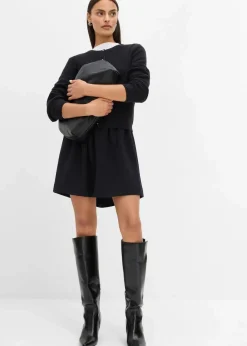 New Bundfaltenrock aus leicht glänzendem Viskose-Mix Damen Bekleidung·Sportbekleidung|Bekleidung·Blusen & Tuniken