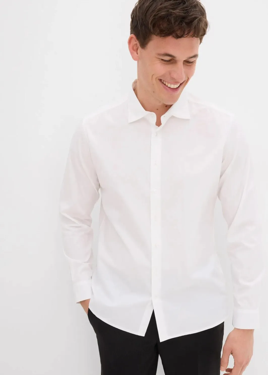 Herren bonprix Große Größen|Hemden|Business-Hemd aus reiner Baumwolle, Regular Fit