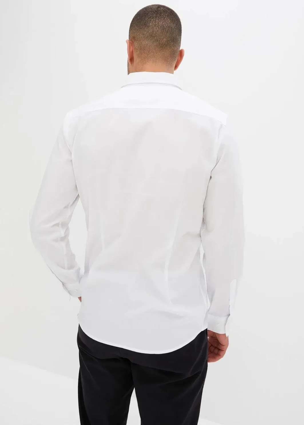 Herren bonprix Hemden|Große Größen|Business-Hemd mit Stretch, Slim Fit