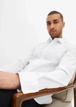 Herren bonprix Hemden|Große Größen|Business-Hemd mit Stretch, Slim Fit