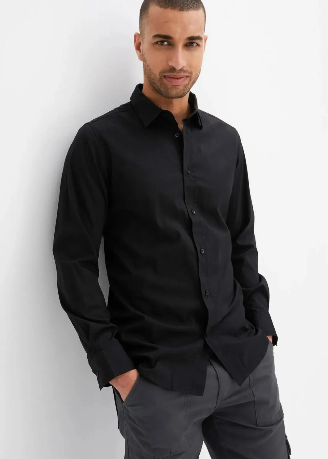 Clearance Business-Hemd mit Stretch, Slim Fit Herren Große Größen|Hemden