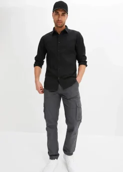 Clearance Business-Hemd mit Stretch, Slim Fit Herren Große Größen|Hemden