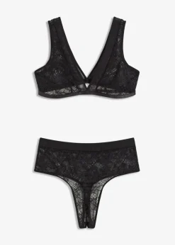 Damen bonprix Wäsche·Erotikwäsche|Erotikwäsche|Bustier + Taillenstring (2-tlg.Set)