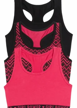 Kinder bonprix Mehrfachpacks|Mädchen·Unterwäsche|Bustier aus weicher Bio-Baumwolle (3er Pack)