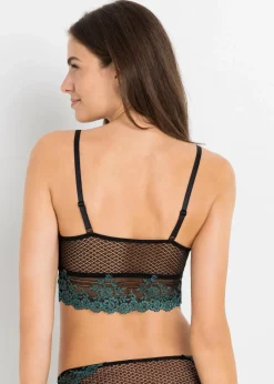 Damen bonprix Nachhaltigere Materialien|Dessous|Bustier aus zweifarbiger Spitze
