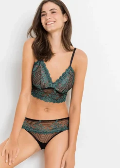Damen bonprix Nachhaltigere Materialien|Dessous|Bustier aus zweifarbiger Spitze