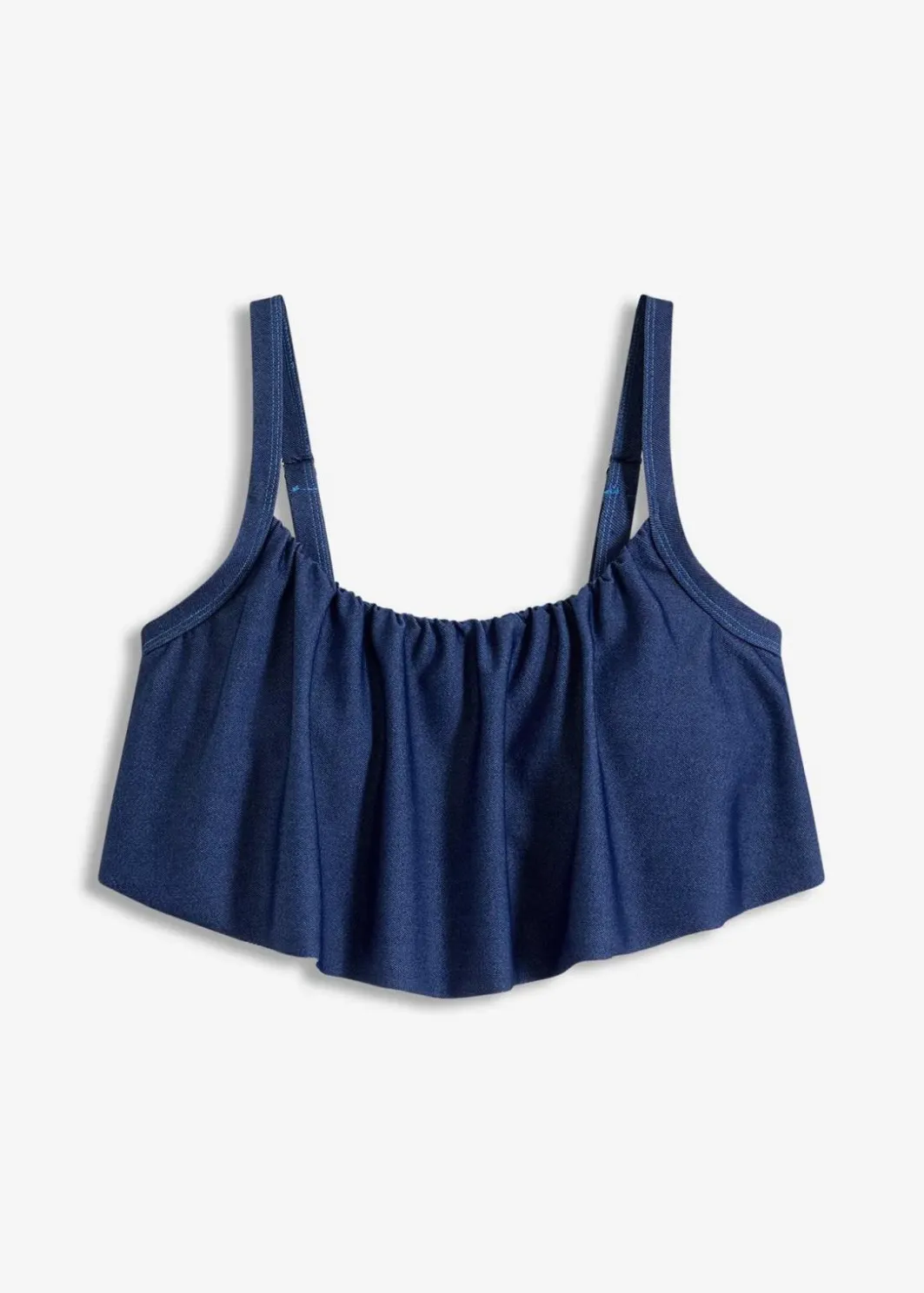Damen bonprix Mix & Match|Bikinis|Bustier Bikini Oberteil in Jeansoptik