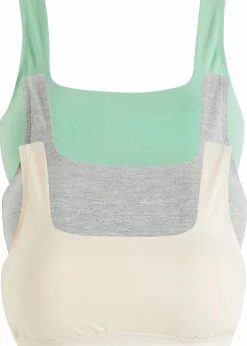 Damen bonprix Sportbekleidung|Nachhaltigere Materialien|Bustier mit Bio-Baumwolle (3er Pack)