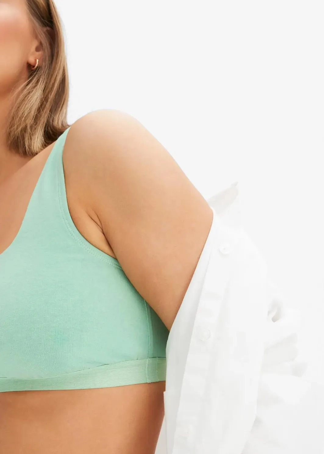Damen bonprix Sportbekleidung|Nachhaltigere Materialien|Bustier mit Bio-Baumwolle (3er Pack)