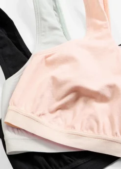 Damen bonprix Wäsche·Baumwollunterwäsche|Nachhaltigere Materialien|Bustier mit Bio-Baumwolle ​(3er Pack)