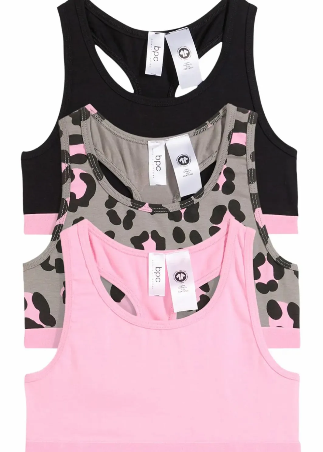 Outlet Bustier mit weicher Bio-Baumwolle (3er Pack) Kinder Mehrfachpacks|Mädchen·Unterwäsche