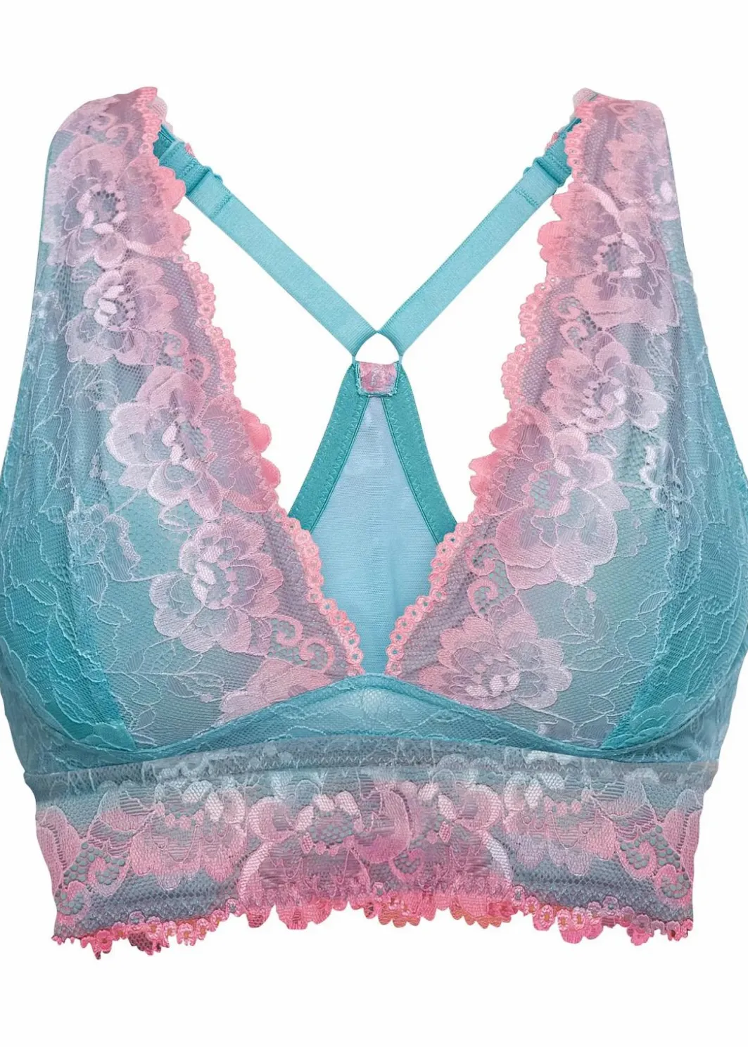 Damen bonprix Nachhaltigere Materialien|Dessous|Bustier mit zarter Spitze im Farbverlauf
