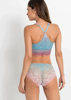 Damen bonprix Nachhaltigere Materialien|Dessous|Bustier mit zarter Spitze im Farbverlauf