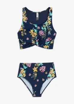 Damen bonprix Nachhaltigere Materialien|Bademode·Bikinis|Bustier-Bikini in Wickeloptik (2-tlg.Set)