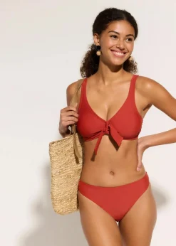 Damen bonprix Nachhaltigere Materialien|Bademode·Bikinis|Bustier-Bikini mit Bindeband (2-tlg.Set)