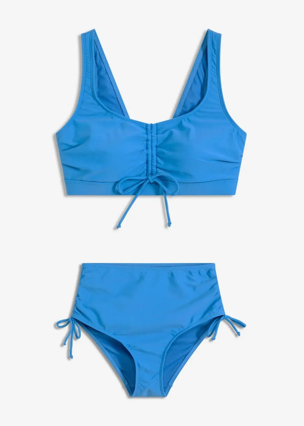 Damen bonprix Nachhaltigere Materialien|Bikinis|Bustier-Bikini mit Bindebändern (2-tlg.Set)