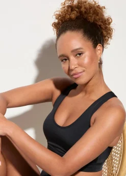 Damen bonprix Nachhaltigere Materialien|Bikinis|Bustier-Bikini mit Ringerrücken (2-tlg. Set)