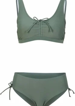 Damen bonprix Nachhaltigere Materialien|Bikinis|Bustier-Bikini (2-tlg.Set) mit Bindeband