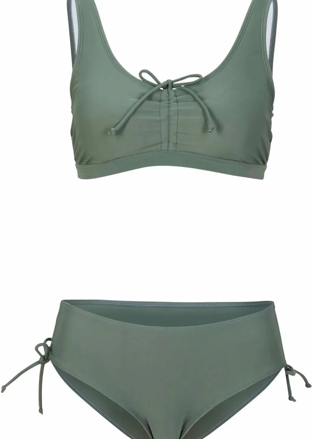 Damen bonprix Nachhaltigere Materialien|Bikinis|Bustier-Bikini (2-tlg.Set) mit Bindeband