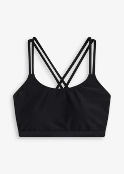 Clearance Bustier-Bikinioberteil mit gekreuzten Trägern Damen Nachhaltigere Materialien|Sport Bademode