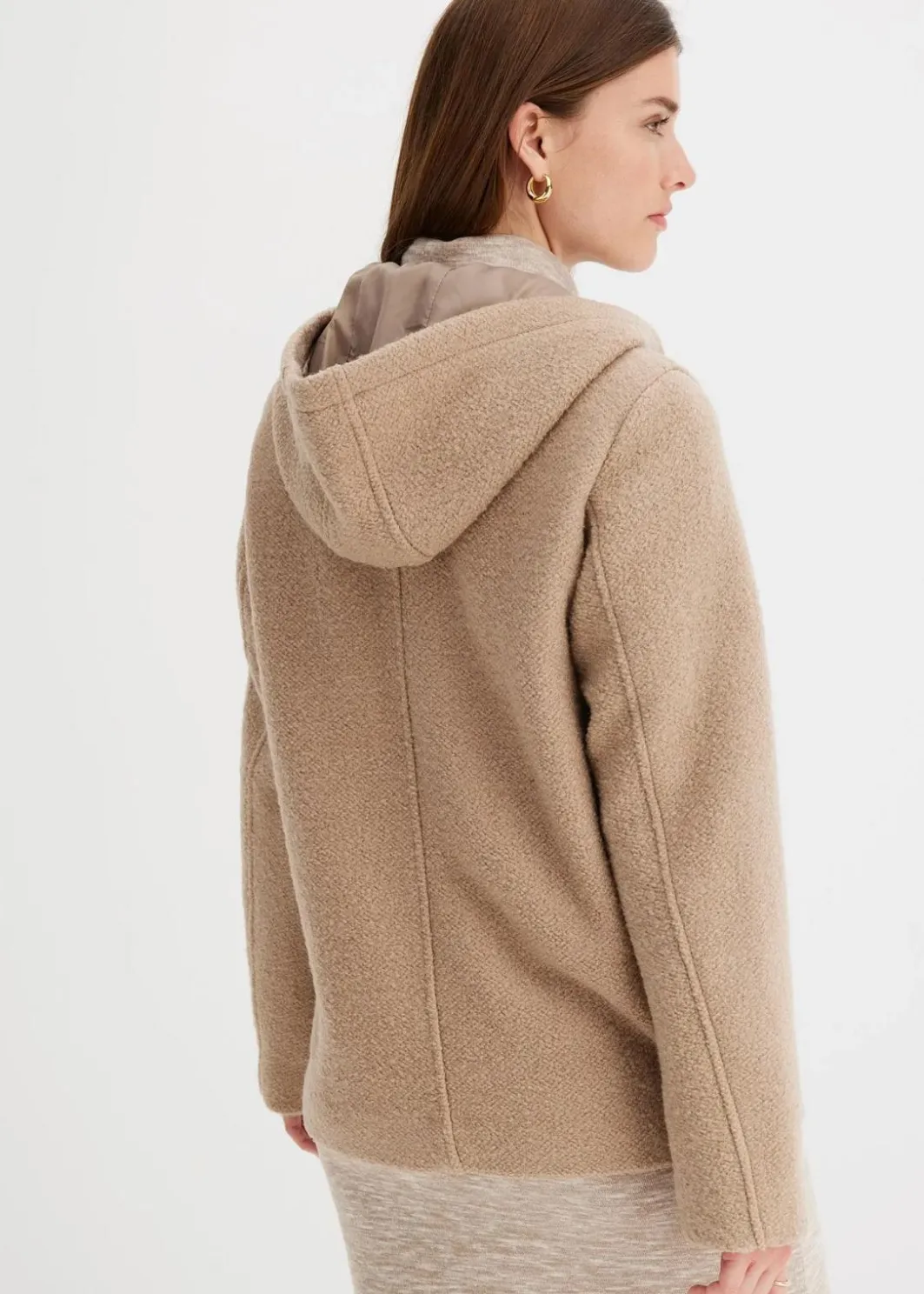 Sale Cabanjacke aus kuscheligem Bouclé Damen Bekleidung·Hosen|Jacken & Mäntel