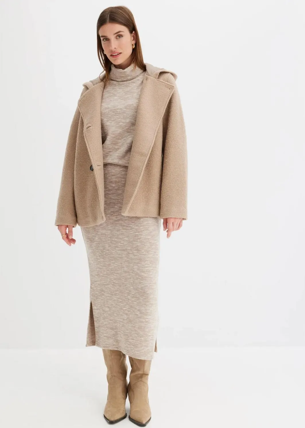 Sale Cabanjacke aus kuscheligem Bouclé Damen Bekleidung·Hosen|Jacken & Mäntel