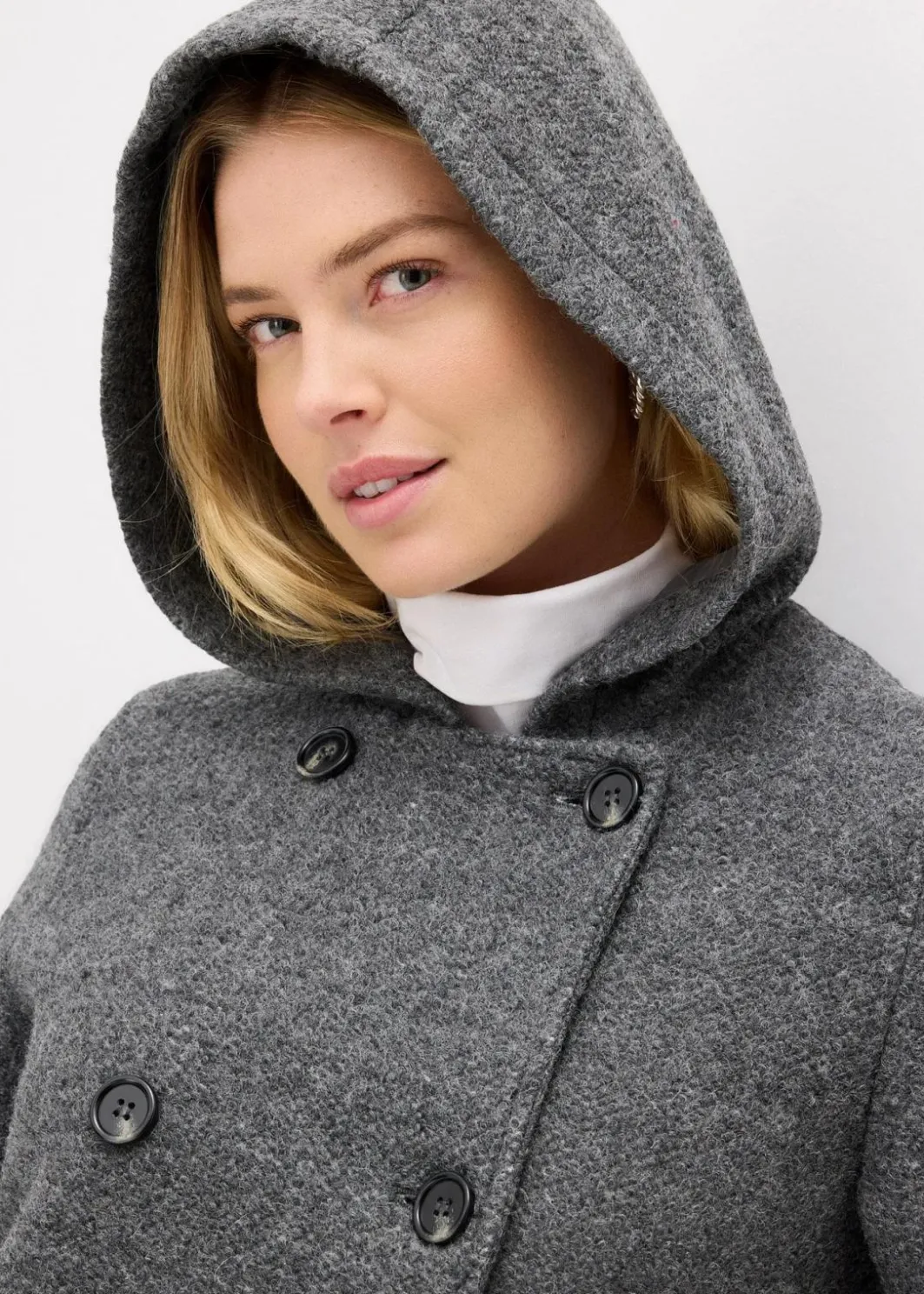 New Cabanjacke aus kuscheligem Bouclé Damen Jacken & Mäntel|Bekleidung·Hosen