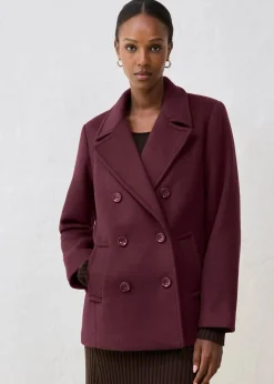 Outlet Cabanjacke aus Wolle Damen Bekleidung·Hosen|Nachhaltigere Materialien