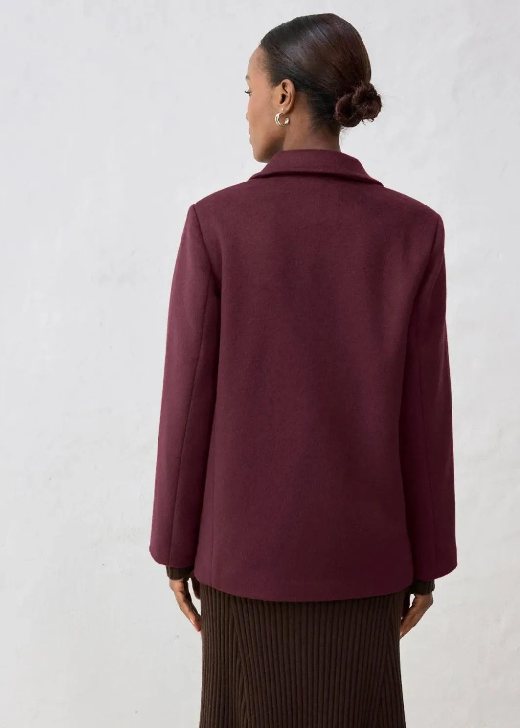 Outlet Cabanjacke aus Wolle Damen Bekleidung·Hosen|Nachhaltigere Materialien