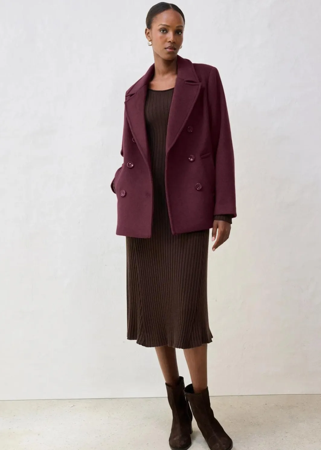 Outlet Cabanjacke aus Wolle Damen Bekleidung·Hosen|Nachhaltigere Materialien