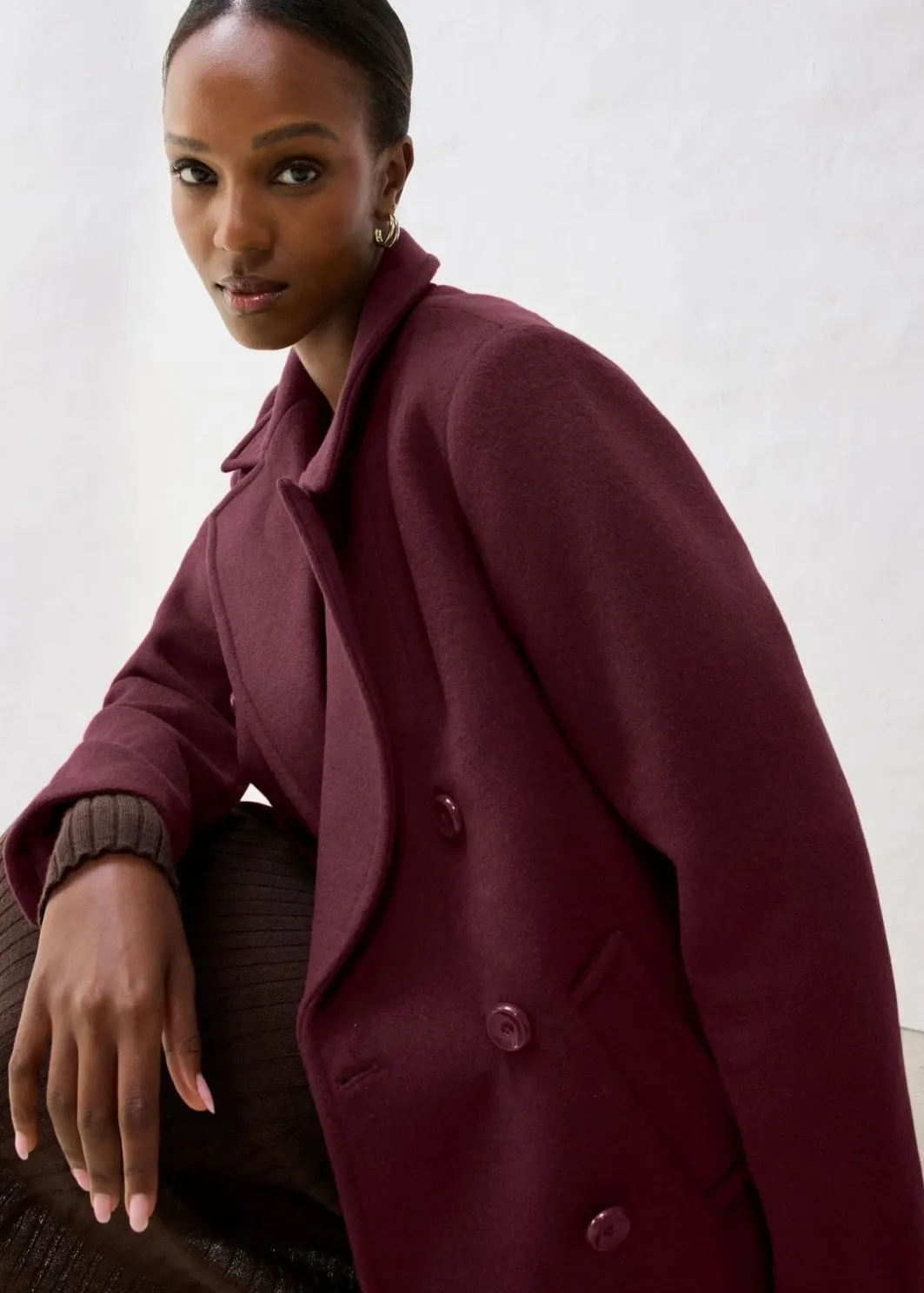 Outlet Cabanjacke aus Wolle Damen Bekleidung·Hosen|Nachhaltigere Materialien