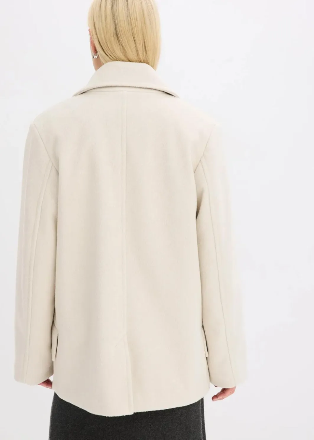 Damen bonprix Bekleidung·Hosen|Jacken & Mäntel|Cabanjacke in Wolloptik