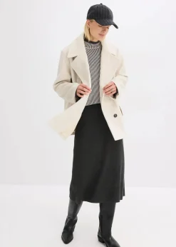 Damen bonprix Bekleidung·Hosen|Jacken & Mäntel|Cabanjacke in Wolloptik