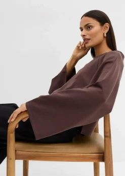 Damen bonprix Shirts & Tops|Cape-Langarmshirt