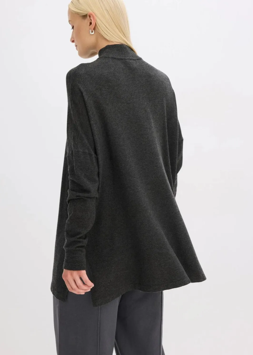 Discount Cape-Pullover aus aus softem Viskose-Mix Damen Pullover & Strickjacken|Strickmode