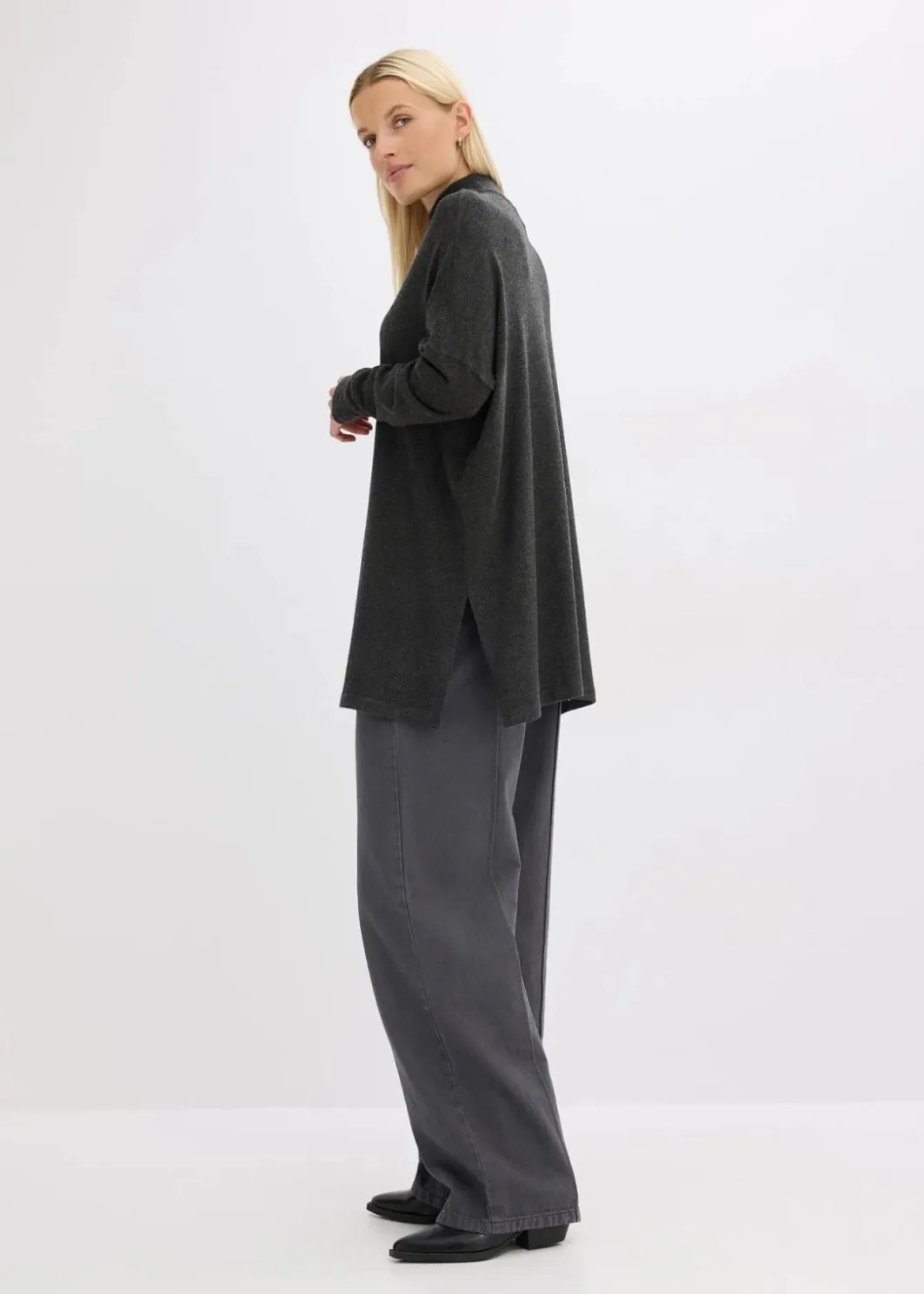 Discount Cape-Pullover aus aus softem Viskose-Mix Damen Pullover & Strickjacken|Strickmode