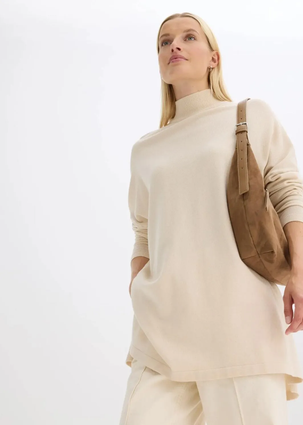 Hot Cape-Pullover aus aus softem Viskose-Mix Damen Strickmode|Pullover & Strickjacken