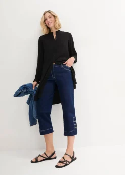 New Capri Jeans Mid Waist Damen Bekleidung·Shirts & Tops|Jeans