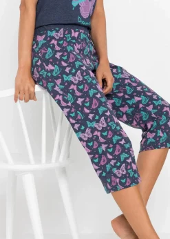 Damen bonprix Wäsche·Nachtwäsche|Nachhaltigere Materialien|Capri Pyjama