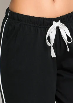 Damen bonprix Nachhaltigere Materialien|Nachtwäsche|Capri Pyjama aus reiner Bio-Baumwolle