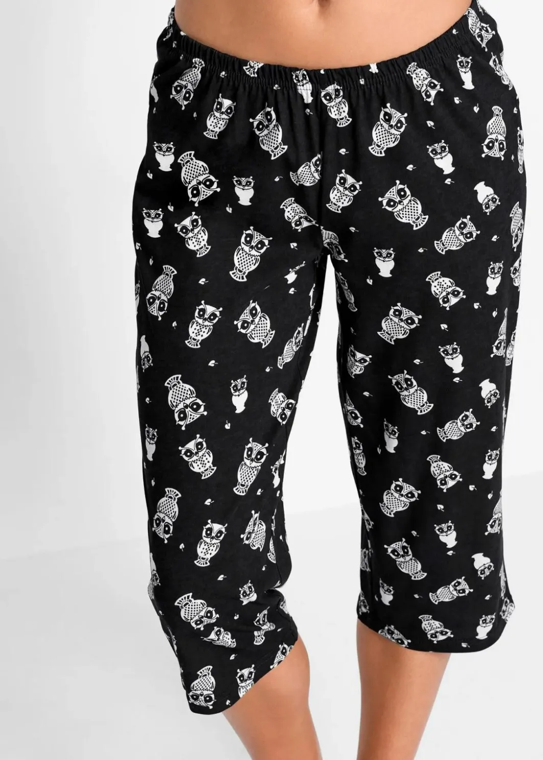 Damen bonprix Nachtwäsche|Wäsche·Nachtwäsche|Capri Pyjama mit kurzen Ärmeln