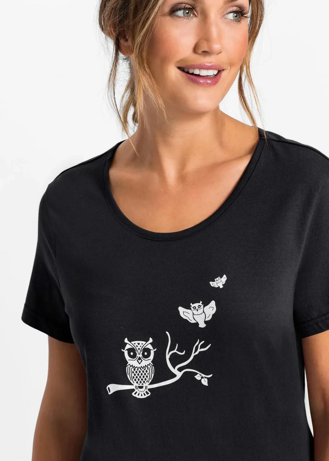 Damen bonprix Nachtwäsche|Wäsche·Nachtwäsche|Capri Pyjama mit kurzen Ärmeln