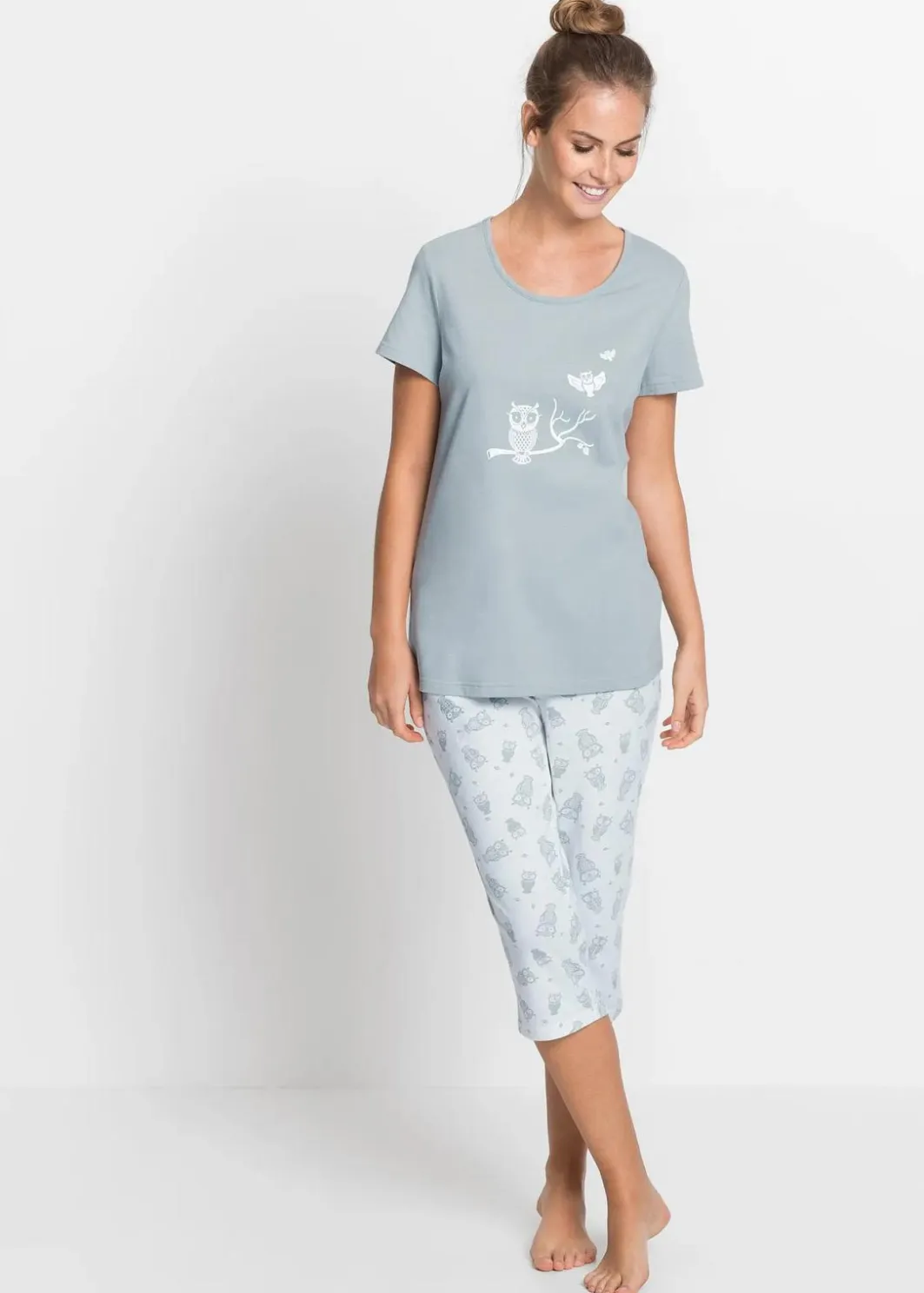 New Capri Pyjama mit kurzen Ärmeln Damen Nachtwäsche|Wäsche·Nachtwäsche