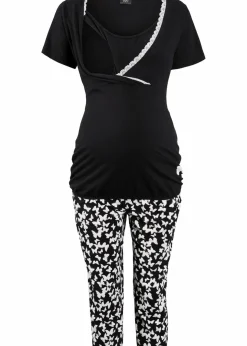 Outlet Capri Still Pyjama mit Bio-Baumwolle Damen Wäsche·Still- & Umstandswäsche|Wäsche·Nachtwäsche