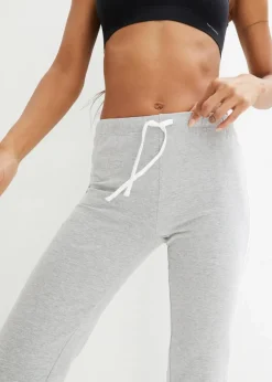 Damen bonprix Basics|Sportbekleidung|Capri-Hose aus Baumwolle mit Stretch (2er Pack)
