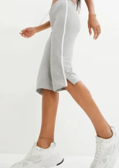 Damen bonprix Basics|Sportbekleidung|Capri-Hose aus Baumwolle mit Stretch (2er Pack)