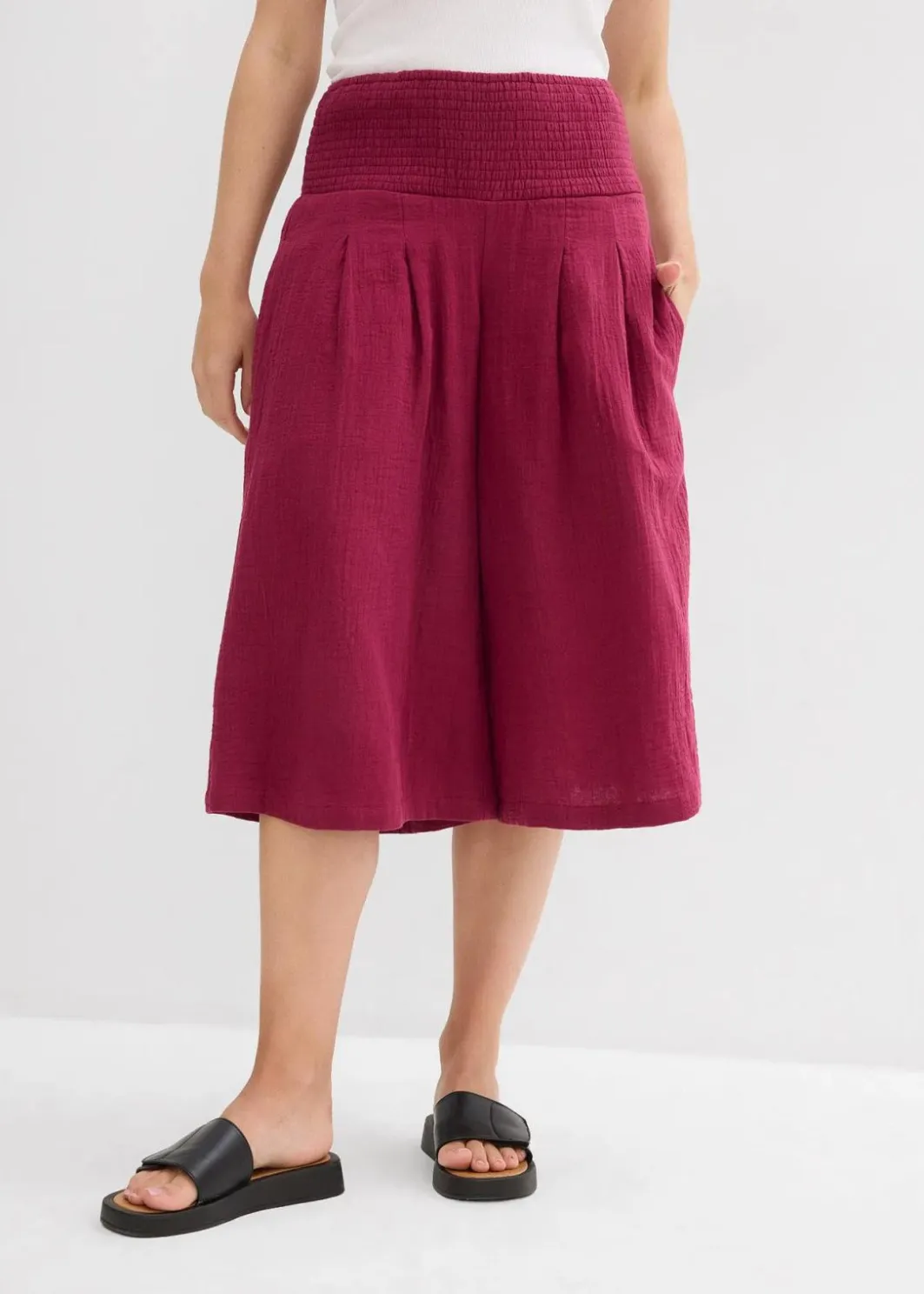 Capri-Hose aus softem Musselin Damen Hosen|Bekleidung·Kleider